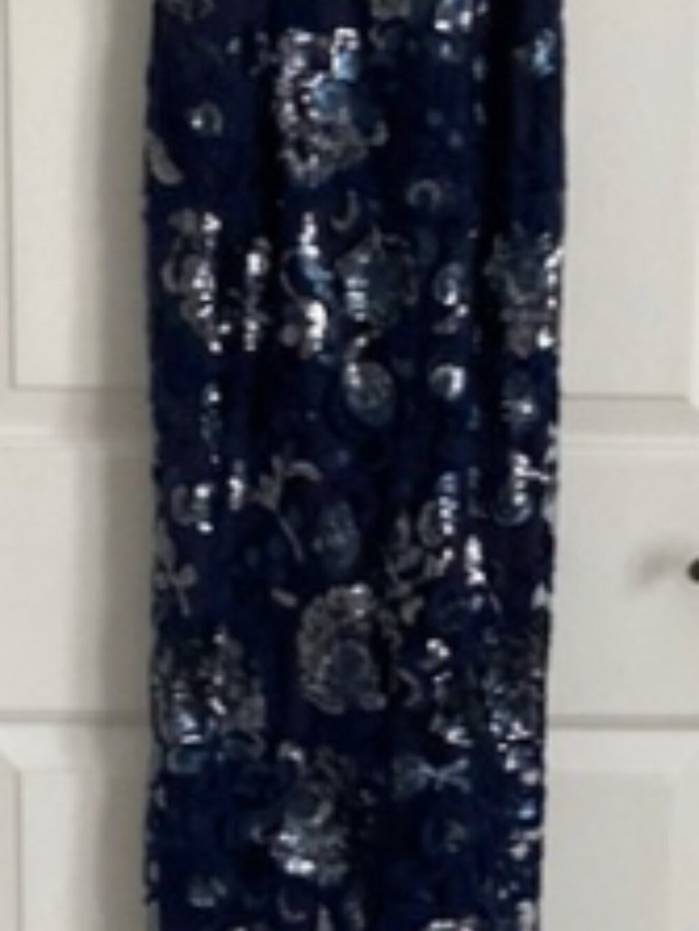 Adrianna Pappel Midnight Halter Sequin Gown Size 2 - Picture 8 of 8